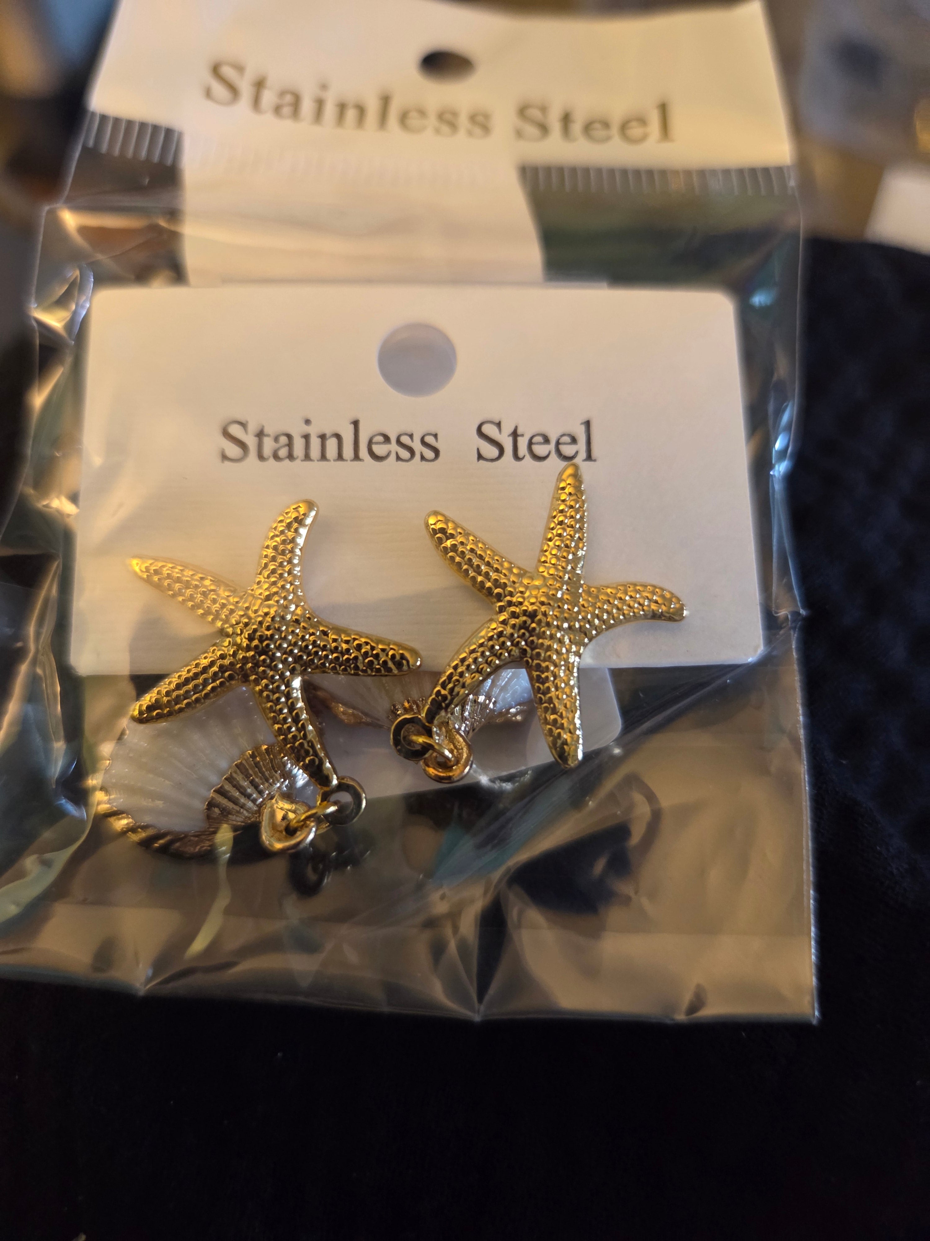 Starfish and Seashell Earrings