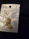 Gold Star Necklace with stones