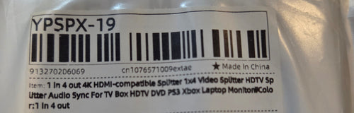 1 in 4 out 4K HDMI COMPATIBLE SPLITTER