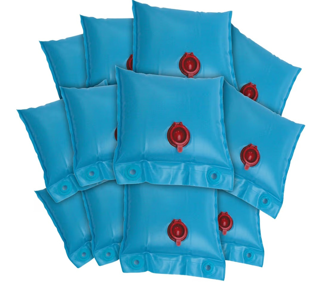 Robelle 12-Pack Heavy Duty Pool Cover Wall Bags – Above Ground Winter Cover Weights (.33mm Vinyl)