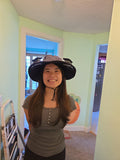 Solar Powered Cooling Sun Hat with Dual Fans – Rechargeable Wide Brim UV Protection Hat
