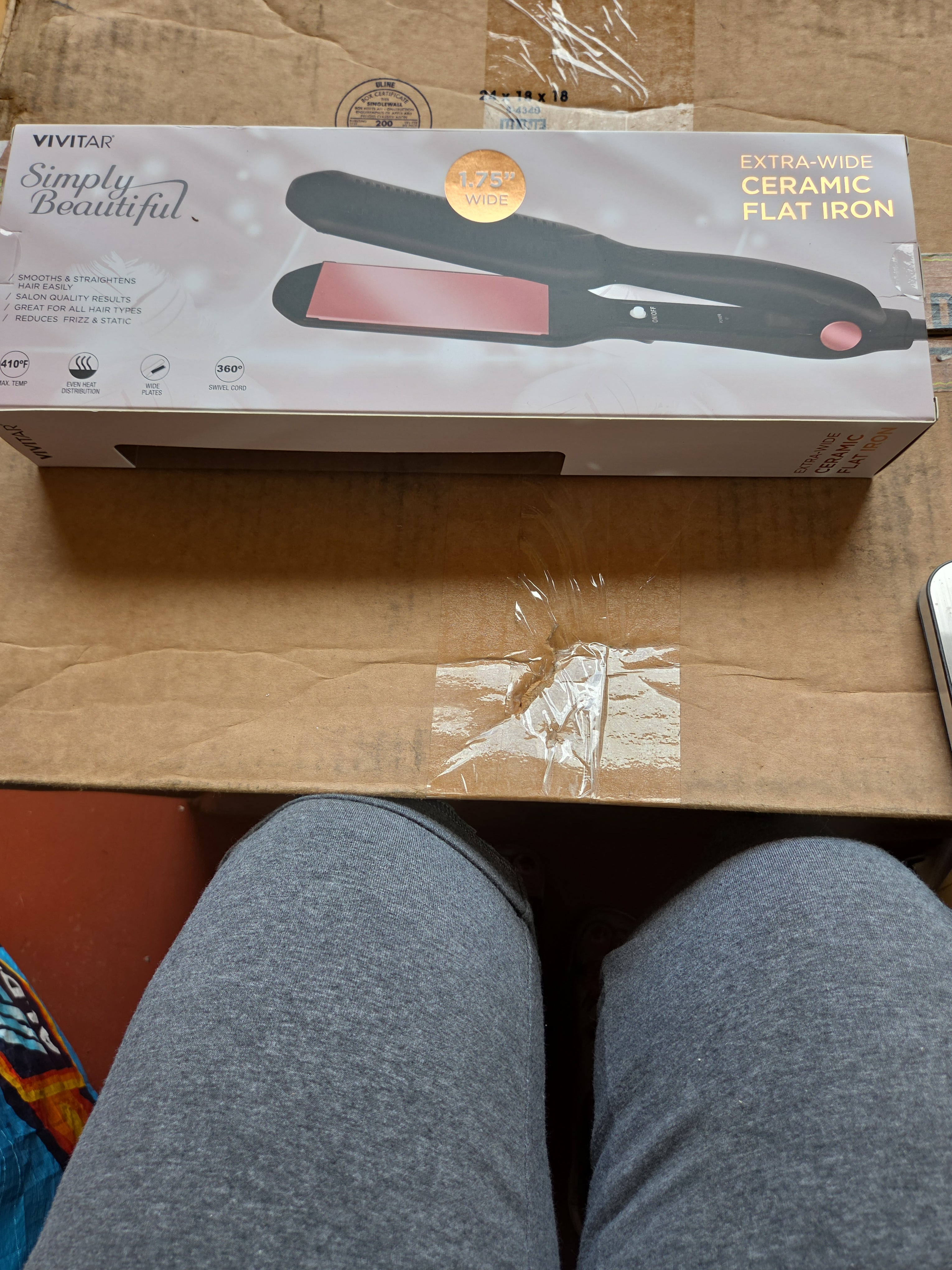 Vivitar Extra-Wide Ceramic Flat Iron 1.75” – New In Box, Gift Ready