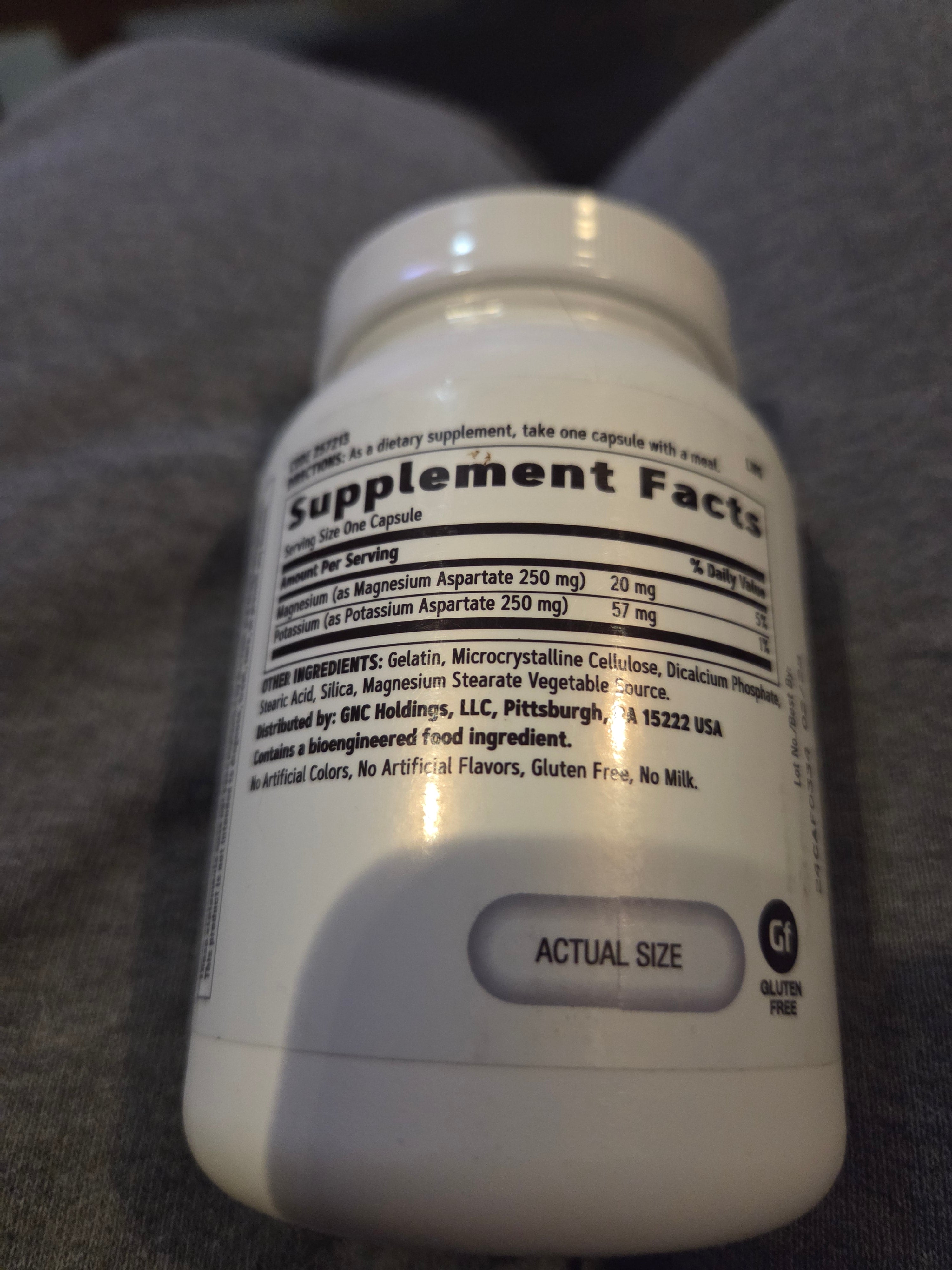 GNC POTASSIUM & MAGNESIUM ASPARTATE