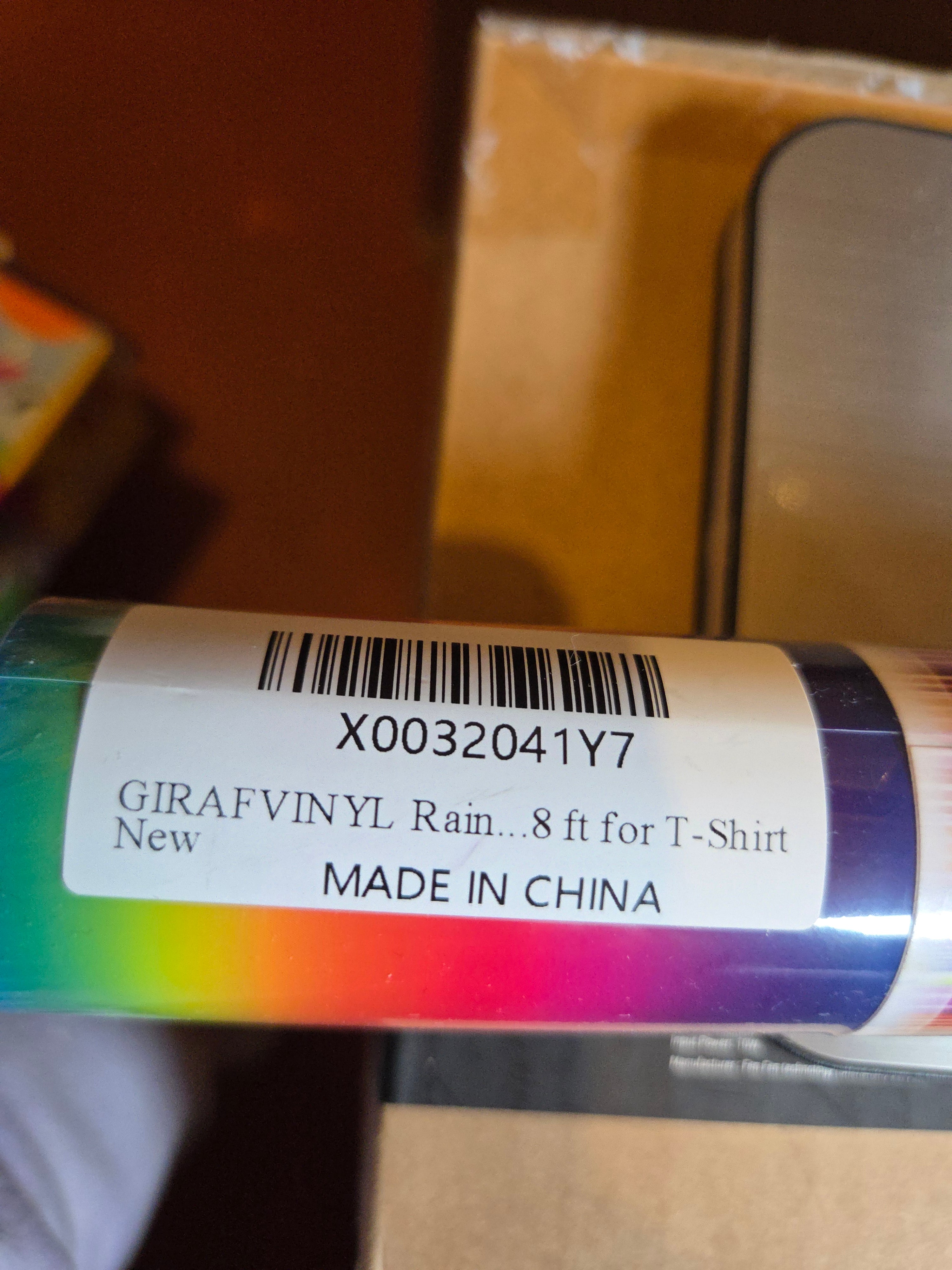 Rainbow Heat Transfer Vinyl Roll – HTV for T-Shirts (8 ft) Cricut/Silhouette Compatible