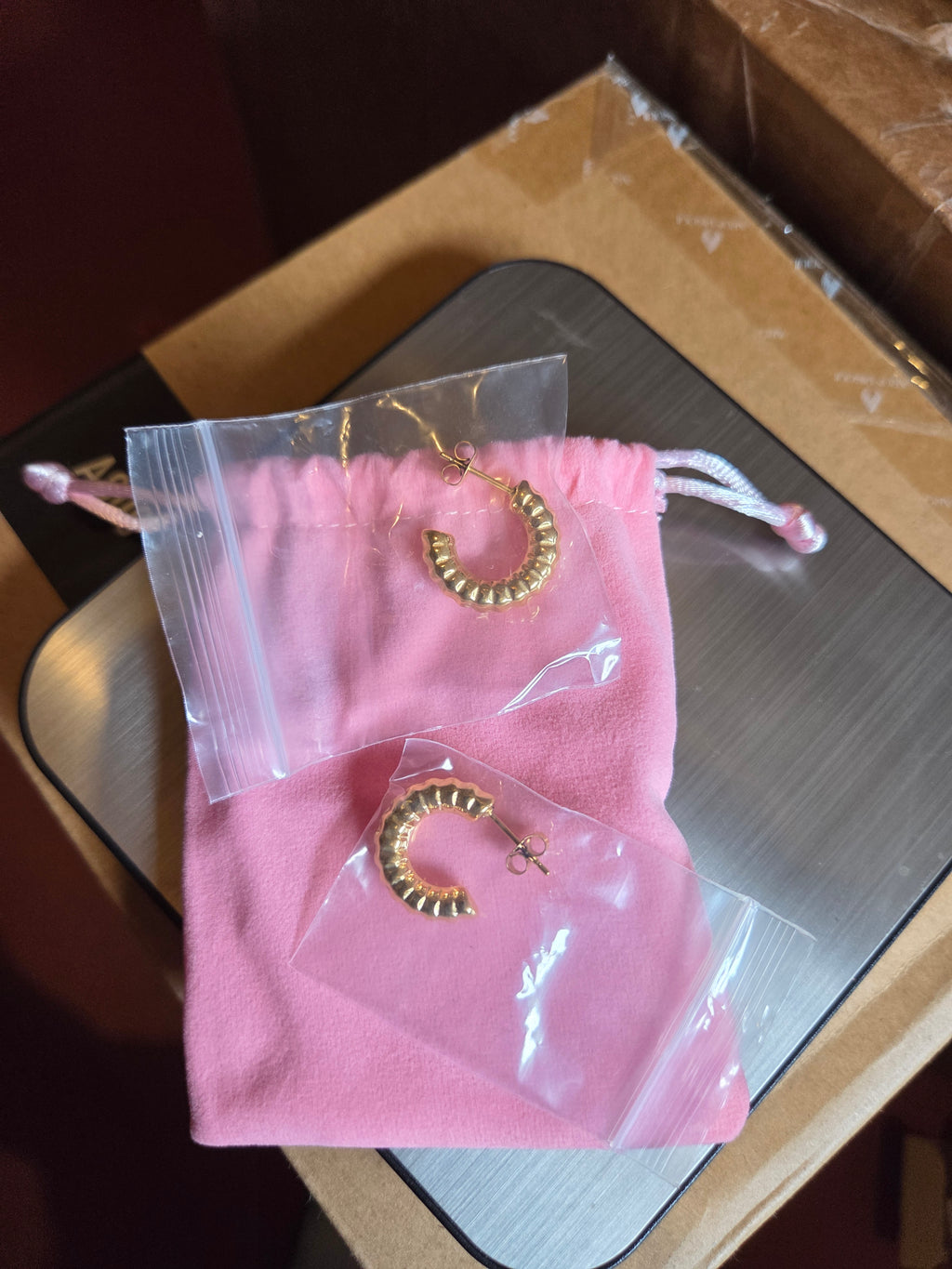 Gold and silver hoop earrings