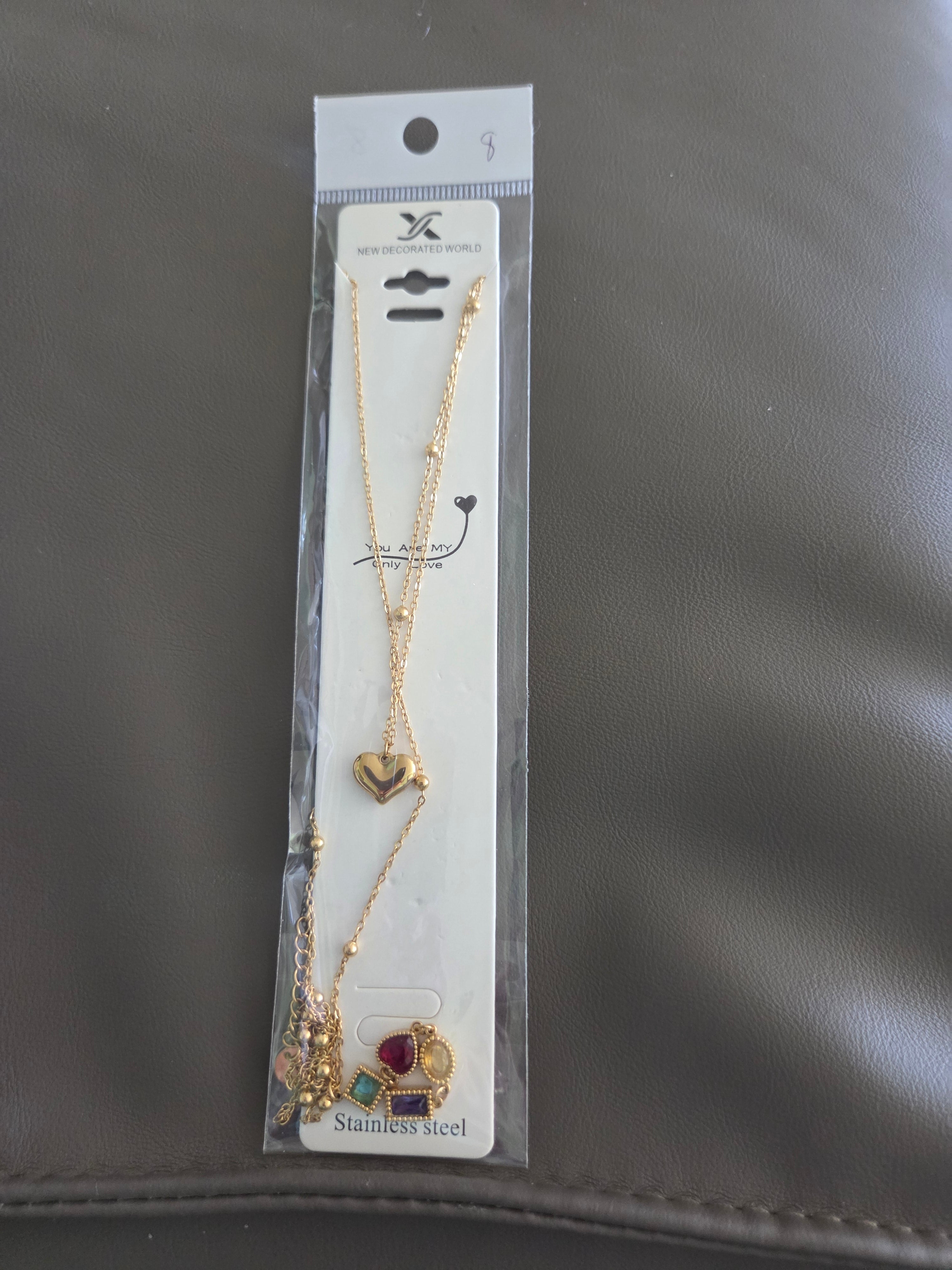 Gold Tone Heart Pendant Necklace – Dainty Minimalist Jewelry