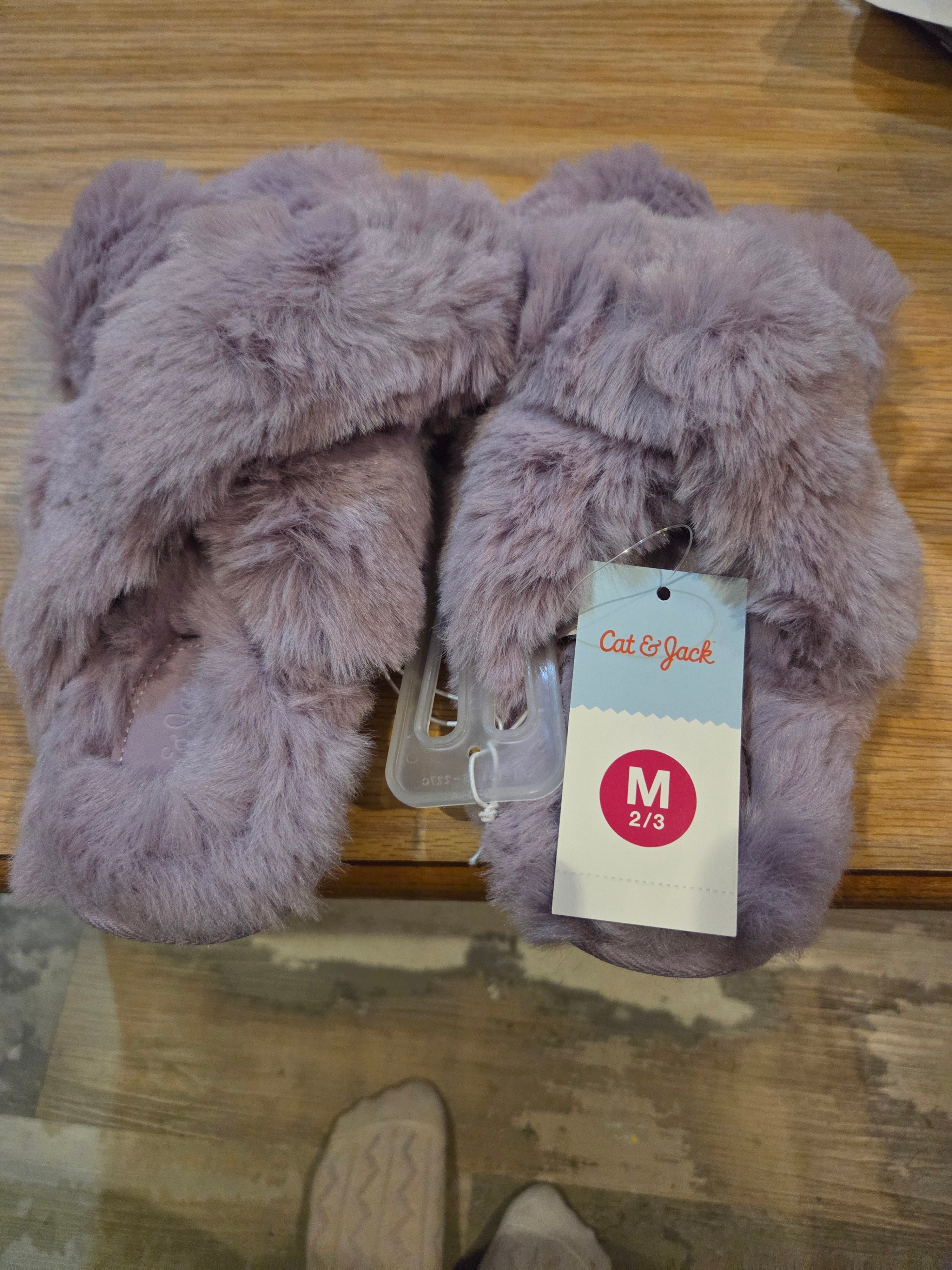 Cat & Jack purple slippers