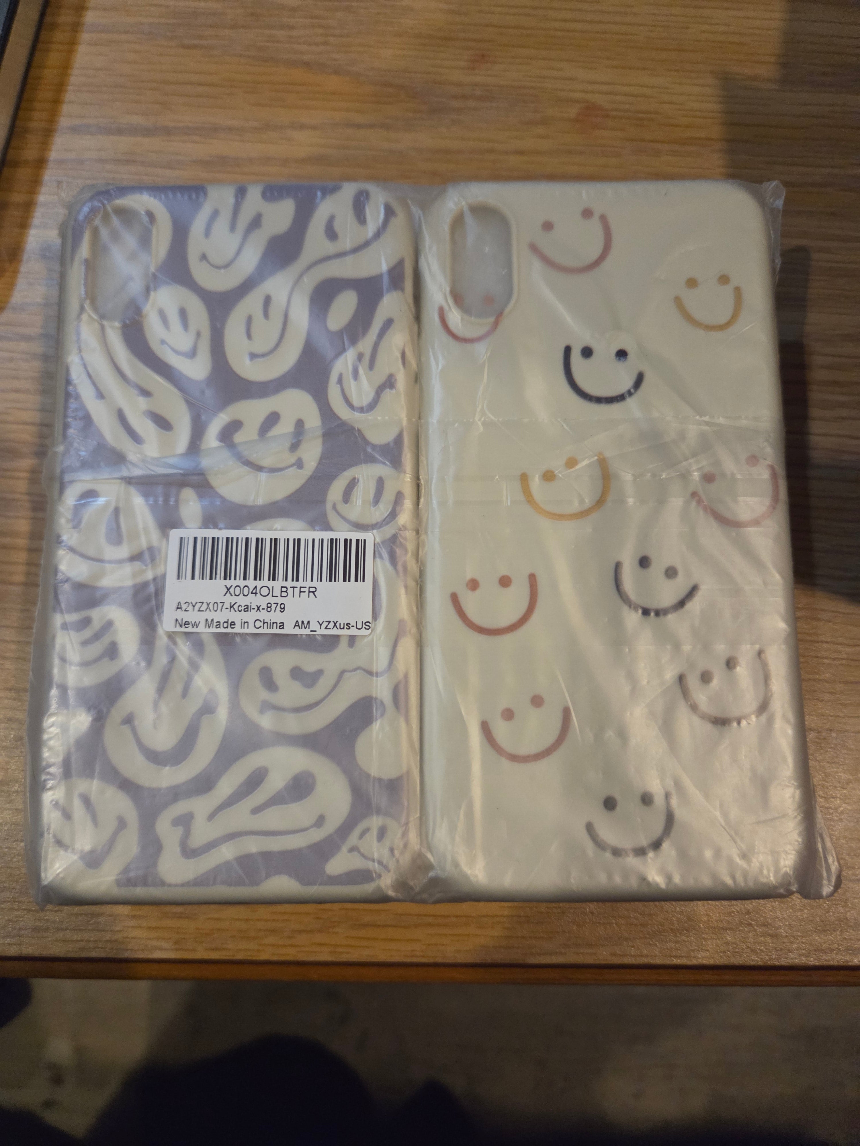 2-Pack Cute Smiley Face iPhone Case – Soft Protective Fun Design Covers
