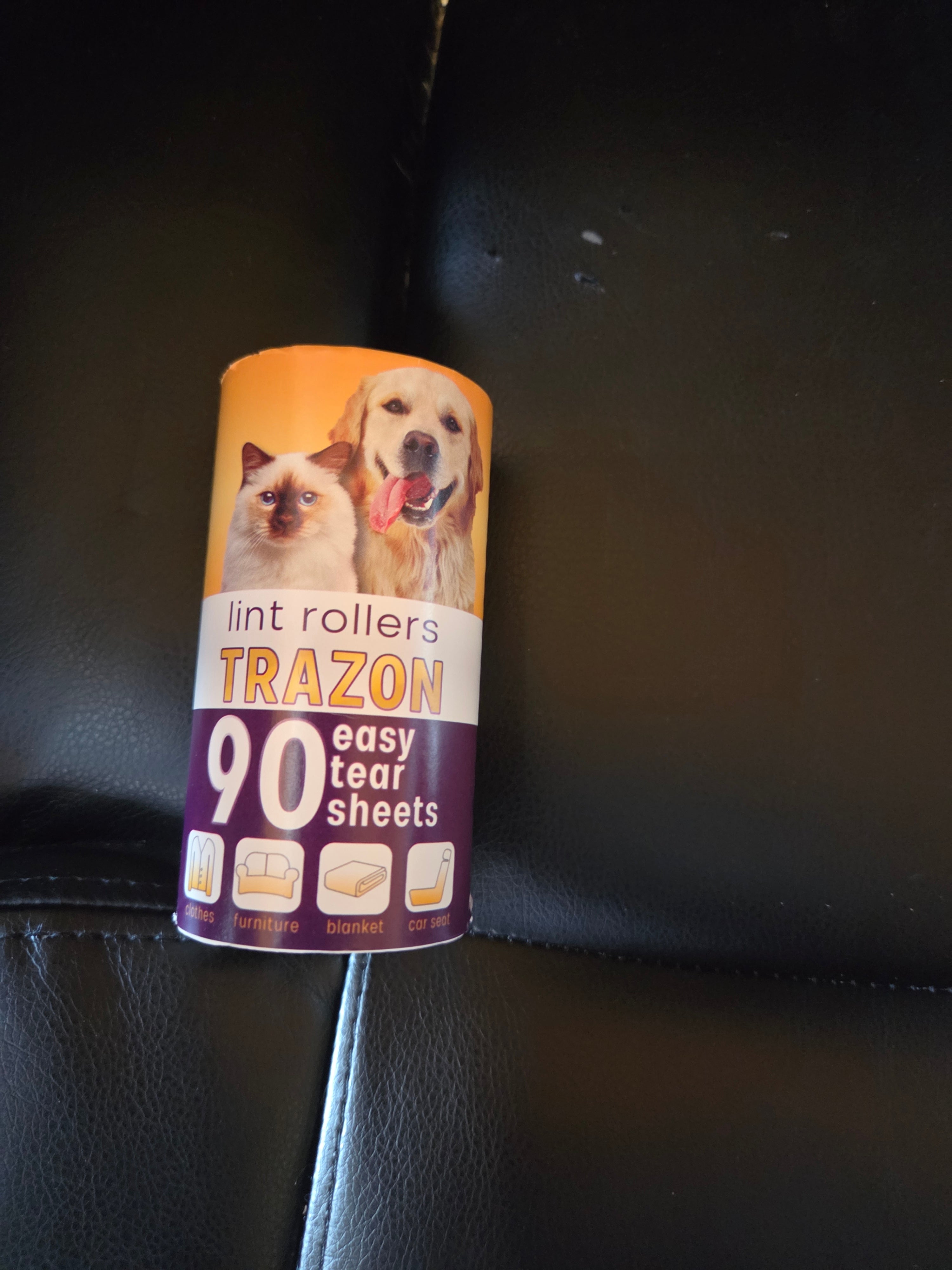 Trazon Lint Roller Refill – 90 Easy Tear Sheets – Pet Hair & Lint Remover