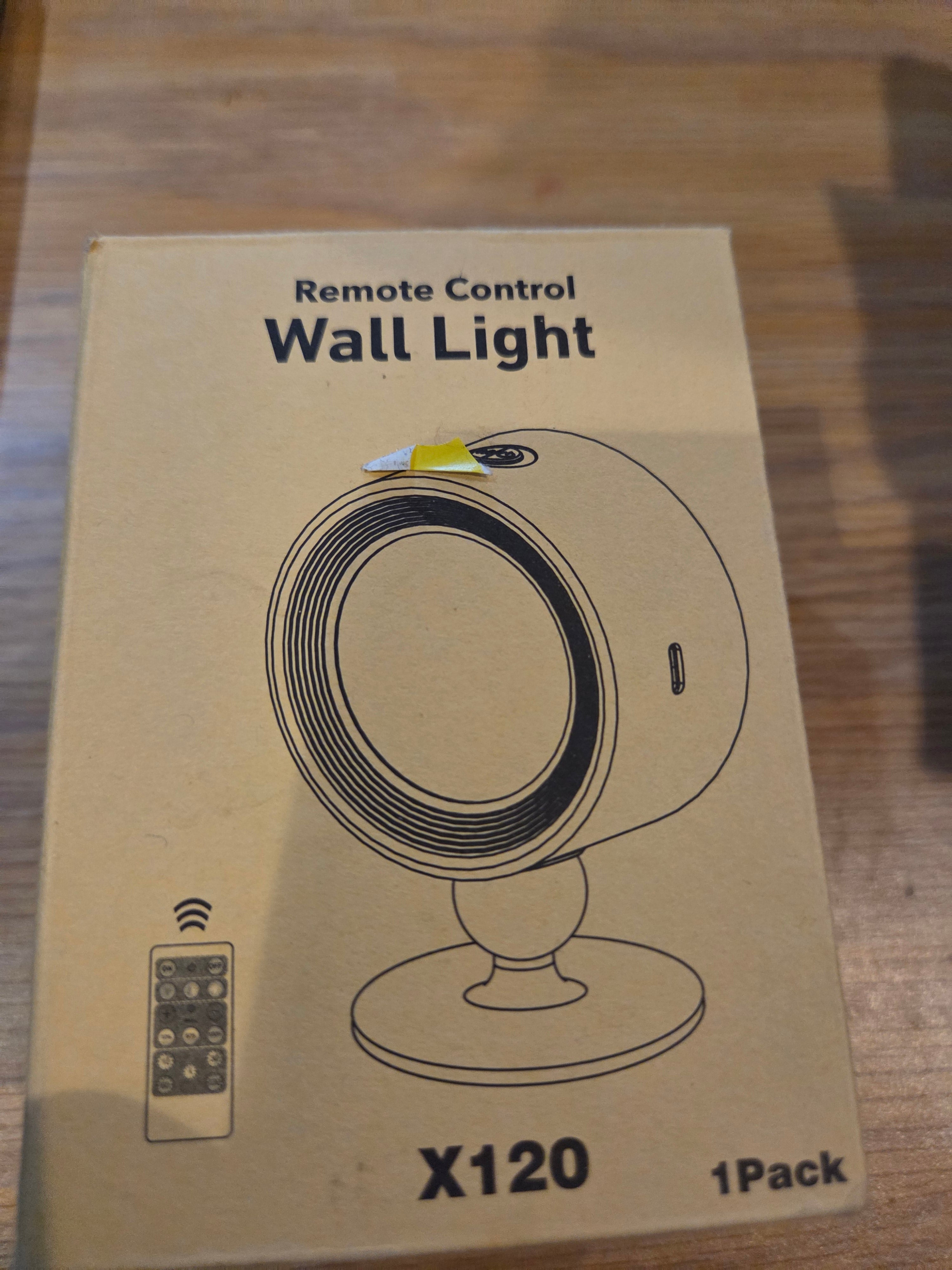 Remote Control LED Wall Light X120 – Wireless Adjustable Spotlight Lamp (1 Pack)