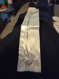 Silver round with stones necklace