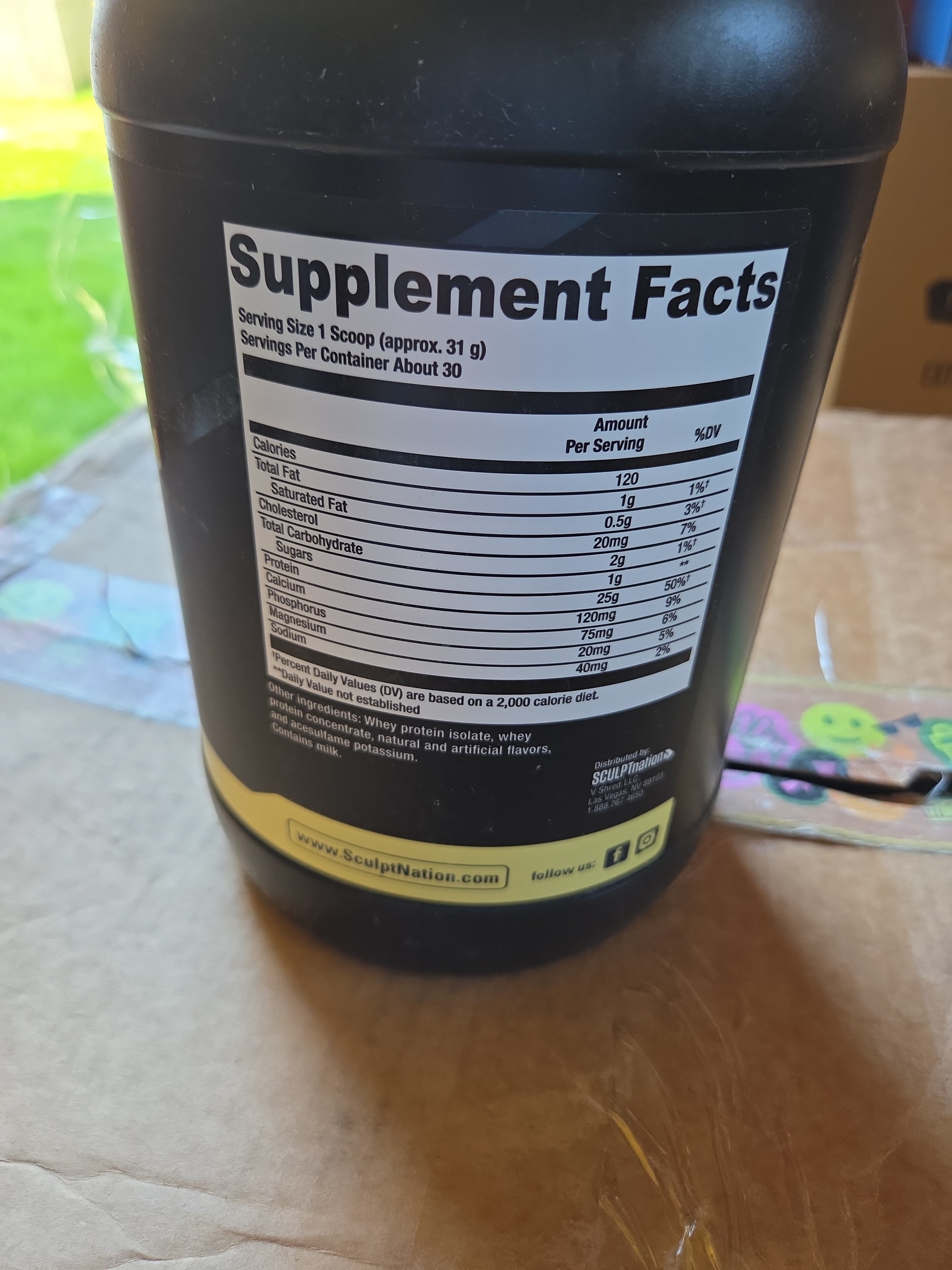 Sculpt Nation Whey Protein Powder Vanilla – 33.3 oz – New Sealed