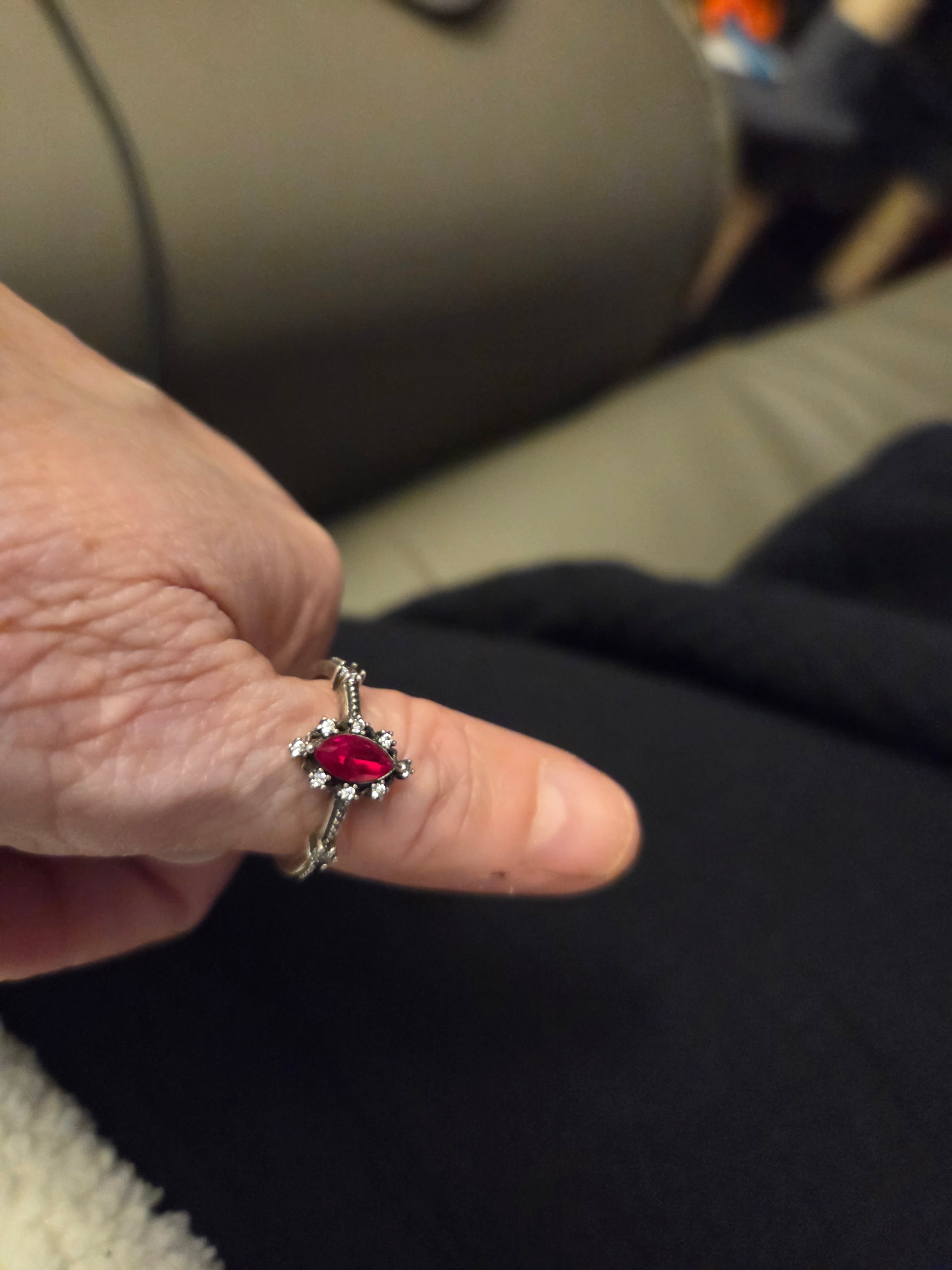 Ring with Red Stone
