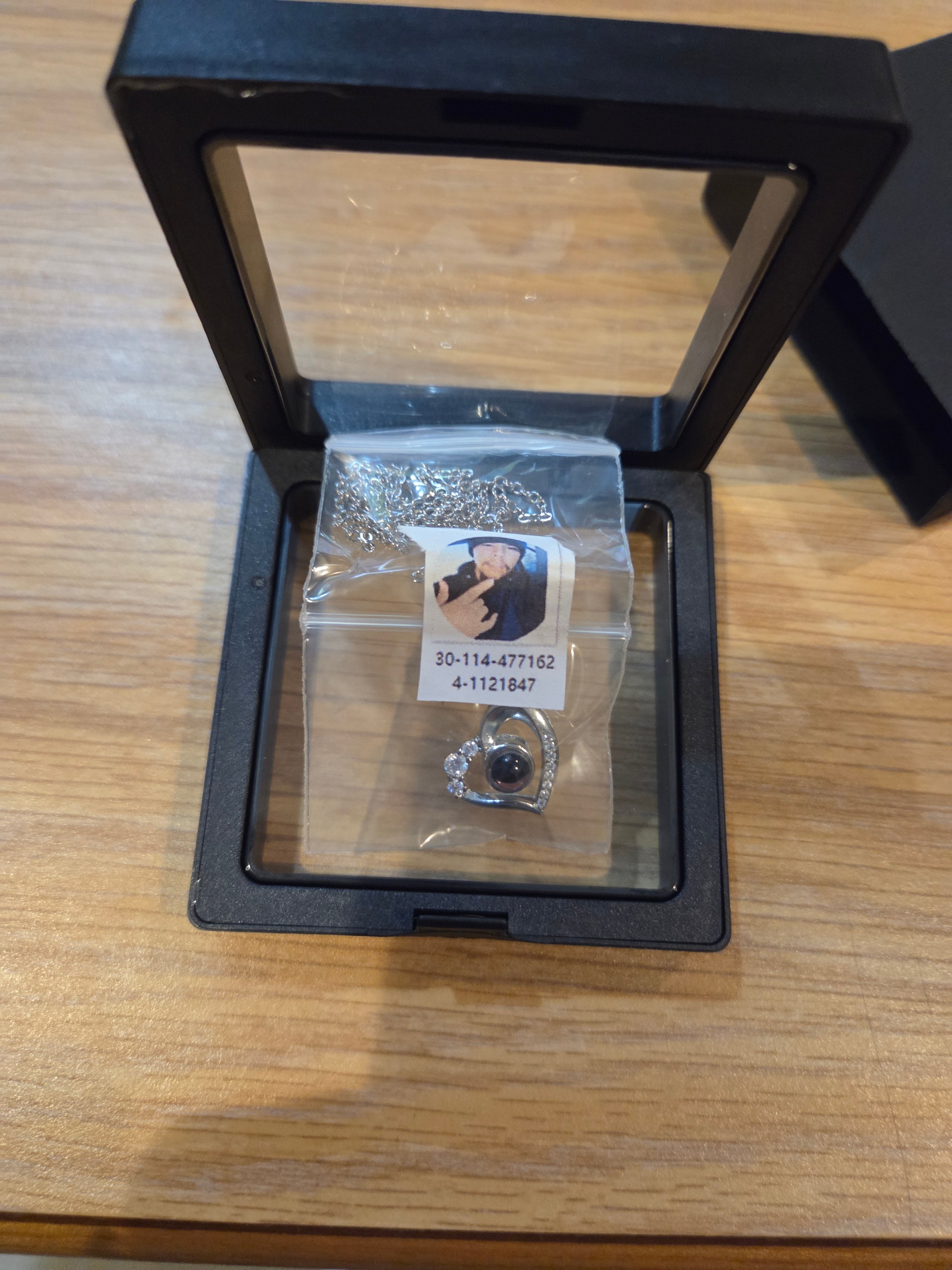 SilverHeart with Amber stone