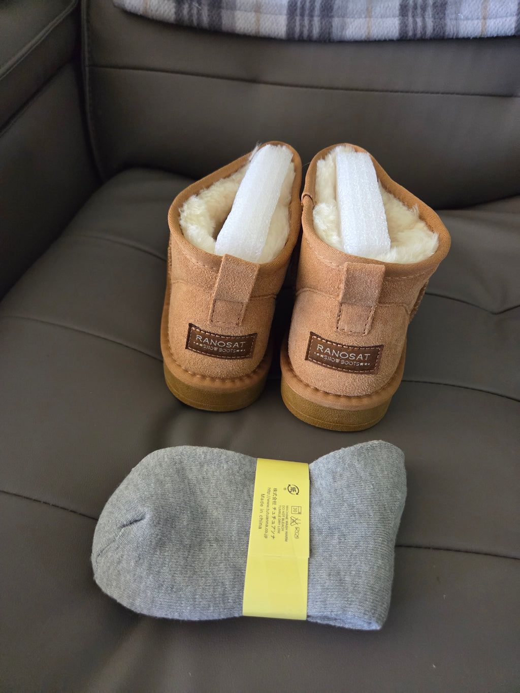 Tan Shearling Ankle Boots – Cozy Fleece Lined Winter Boots