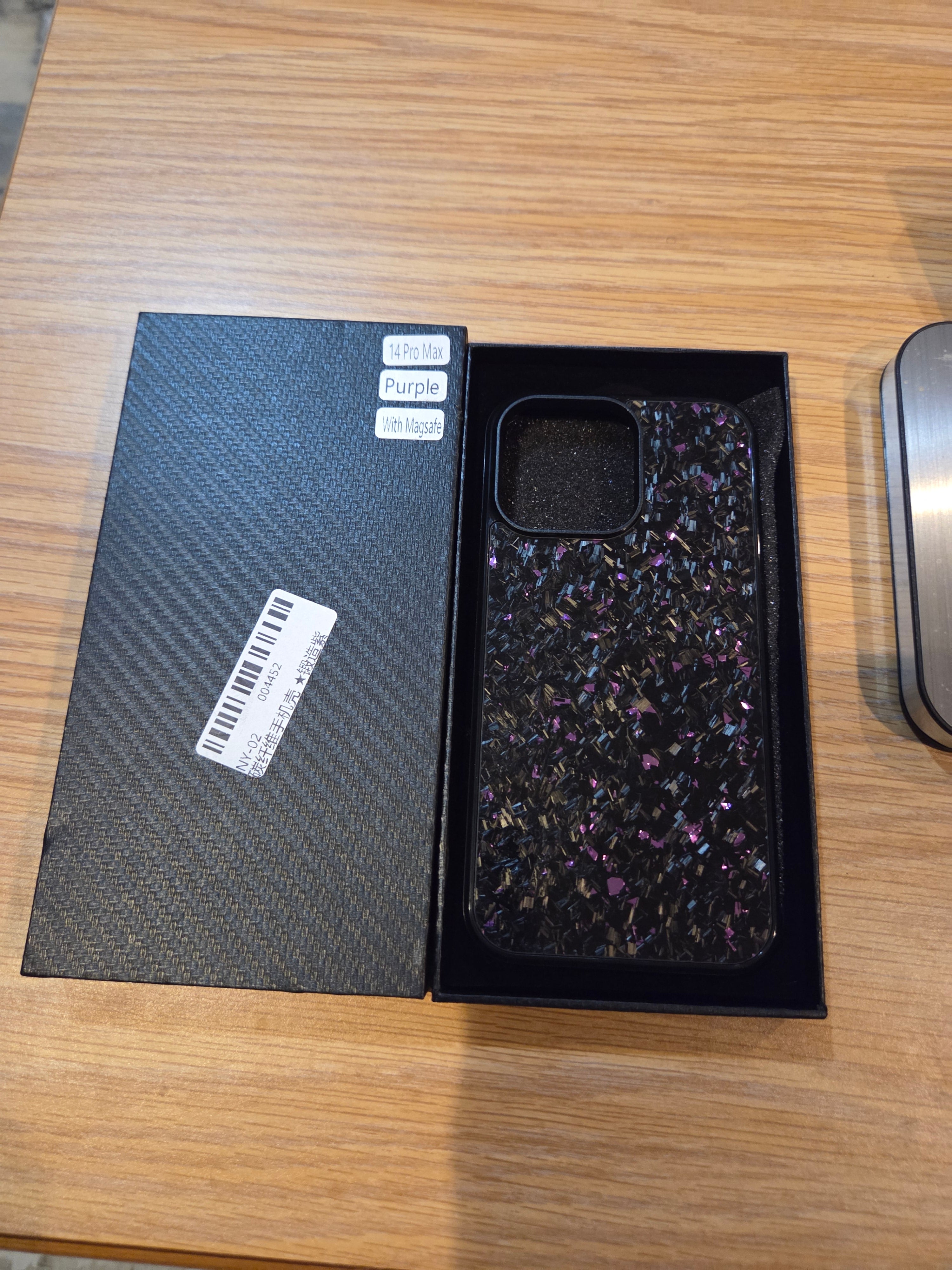 iPhone 14 Pro Max Glitter Case – Purple Sparkle MagSafe Compatible Protective Cover
